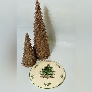 Spode Christmas Tree Round Porcelain Cake Plate 11.5” S3324